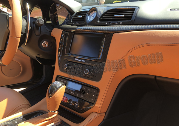 Maserati GranTurismo Carbon climate control trim panel switch frame dashboard