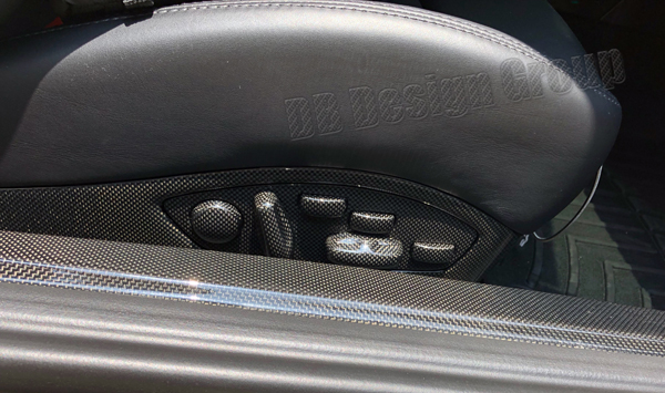  Porsche 981 carbon Sitzverstellung Blende Sitz Schalter Sitzeinstellung Verkleidung Lordose Sportsitze Carbonteile