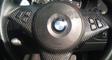  BMW 6er E63 E64 M6 Carbon Lenkrad Spange Airbag Blende Carbonteile 