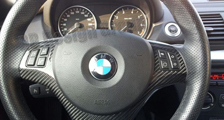  BMW 1er E81 E82 E87 E88 M1 Carbon Lenkrad Spange Blende Airbag Multifunktion Tasten Abdeckung Carbonteile 