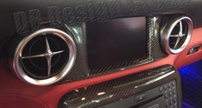  Mercedes Benz SLS AMG carbon center display trim dash air vent cover dashboard carbon parts 