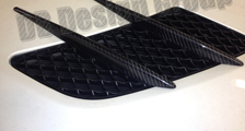  Mercedes Benz SLS AMG carbon front hood fins engine lid grill air intake strips exterior carbon parts 