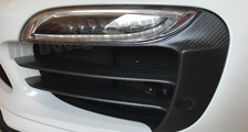  Porsche 991 991.2 turbo carbon front air intake vent grill slats park sensor cover strip exterior carbon parts 