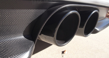  Porsche 991 911 GT3RS Carbon Heck Diffusor Blende Auspuff Endrohr Umrandung Heckstoßstange Exterieur Carbonteile 