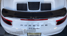  Porsche 991 991.2 turbo 911 carbon engine lid air intake scoop vent cover rear wing blade exclusive series exterior carbon parts 