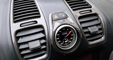  Porsche 981 carbon dash air vent trim sport chrono clock housing cover dashboard carbon parts 
