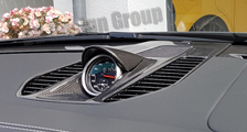  Porsche 991 991.2 911 carbon sport chrono clock housing cover defrost vent trim dashboard carbon parts 