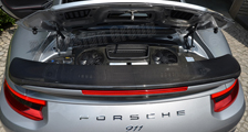  Porsche 991 991.2 turbo 911 Carbon Heck Spoiler Motorraum Verkleidung Motor Blende Exclusive Serie Carbonteile 