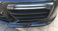  Porsche 991 991.2 turbo 911 Carbon Lufteinlass Streben Front Stoßstange Finnen Parksensor Lamellen Exterieur Carbonteile 