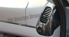 Porsche 986 996 911 Carbon Seitendüse Blende Luftdüse Armaturenbrett Zierleiste Dekor Carbonteile 