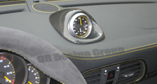  Porsche 987 997 911 Carbon Sport Chrono Uhr Hutze Luftdüse Blende Armaturenbrett Carbonteile 