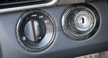  Porsche 987 997 911 Carbon Zündschloss Schlüssel Blende Lichtschalter Rosette Carbonteile 