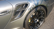  Porsche 997 997.2 turbo 911 Carbon Lufteinlass Blende Kotflügel Motor Lufteinlässe Exterieur Carbonteile 