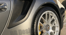  Porsche 997 997.2 turbo 911 Carbon Lufteinlass Blende Kotflügel Motor Lufteinlässe GT2 RS Exterieur Carbonteile 