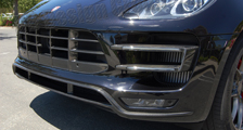  Porsche Macan 95B Carbon Spoiler Lippe Front Lufteinlass Center Grill Verkleidung Tagfahrleuchten Carbonteile 