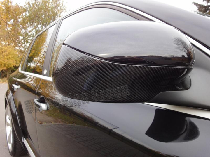 GANK TXV AYD 2 PCS-Carbon-Faser-Spiegel-dekorative Aufkleber for Porsche Macan 
