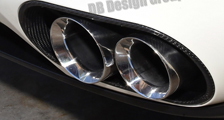  Porsche Cayenne 955 957 carbon exhaust pipe surround trim rear bumper exterior carbon parts 