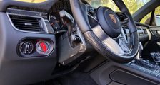  Porsche Macan 95B Carbon Lenkrad Einsätze Dekor Leisten Zierleiste Lenksäule Verkleidung Carbonteile 