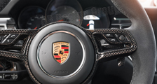  Porsche Macan 95B carbon sport design steering wheel trim arm inserts airbag surround cover carbon parts 