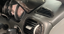 Porsche Cayenne 955 957 Carbon Luftdüse Cockpit Blende Tacho Hutze Armaturenbrett Verkleidung Carbonteile