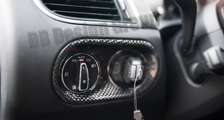  Porsche Macan 95B Carbon Blende Zündschloss Lichtschalter Rosette Dekor Armaturenbrett Carbonteile 
