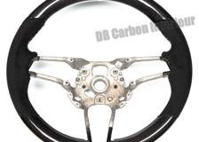 carbon steering wheel Porsche 981 991 leather alcantara flat bottom 12 o´clock ring