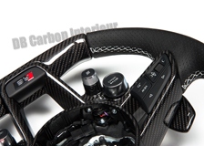  carbon steering wheel Maserati GranTurismo Quattroporte leather alcantara flat bottom 12 o´clock ring 
