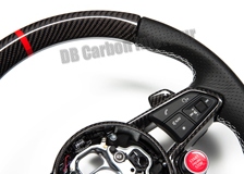  carbon steering wheel Porsche 987 997 911 leather alcantara flat bottom 12 o´clock ring 