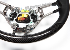  carbon steering wheel Porsche 987 997 911 leather alcantara flat bottom 12 o´clock ring 