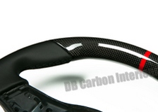  Carbon Lenkrad Porsche 987 997 Leder Alcantara abgeflacht 12 Uhr Ring 