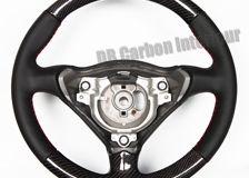  carbon steering wheel Porsche 986 996 911 leather alcantara flat bottom 12 o´clock ring 