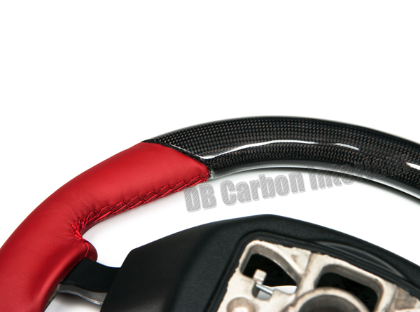 Car Steering Wheel Decorative Frame Cover True Carbon Fiber Red Interior  Accessories For Porsche 911 Boxster Cayman 2010-2015