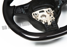  carbon steering wheel Porsche 987 997 leather alcantara flat bottom 12 o´clock ring 