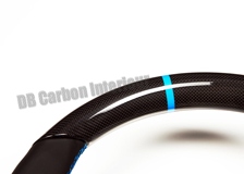  carbon steering wheel Porsche 981 991 911 leather alcantara flat bottom 12 o´clock ring 