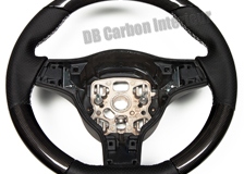  carbon steering wheel Porsche 981 991 911 leather alcantara flat bottom 12 o´clock ring 