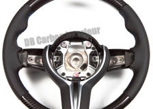  carbon steering wheel BMW F80 3 series leather alcantara flat bottom 12 o´clock ring 