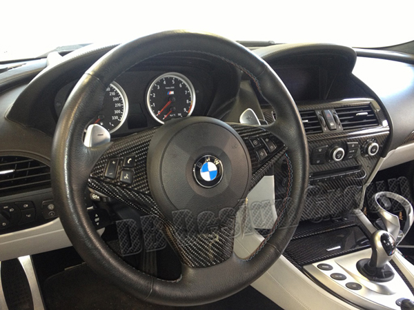  BMW 6 E63 E64 carbon Deckel Aschenbecher Ablagefach Konsole Verkleidung Blende Mittelkonsole