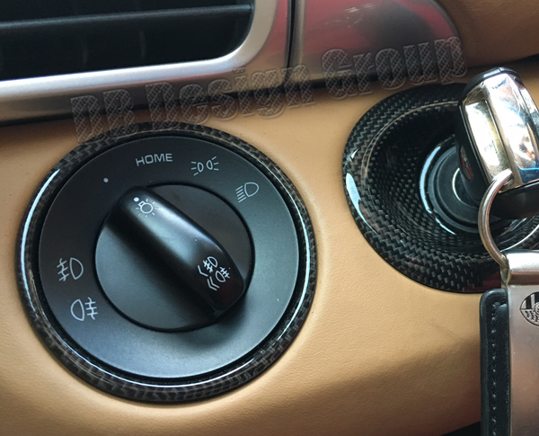  Porsche 997 carbon Rosette Lichtschalter Verkleidung Umrandung Schalter Blende
