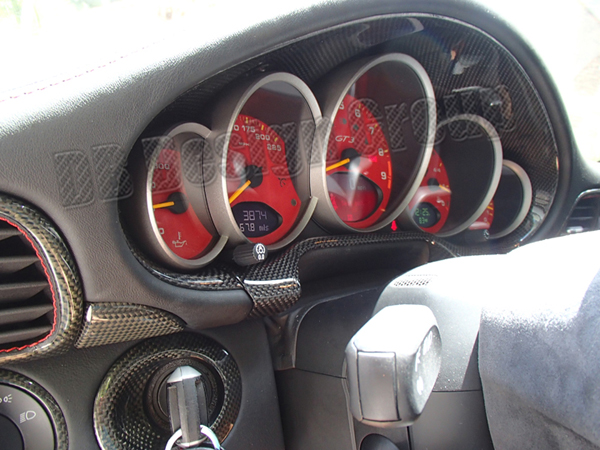  Porsche 997 carbon Cockpit Abdeckung Tacho Blende Kombiinstrument Verkleidung Umrandung