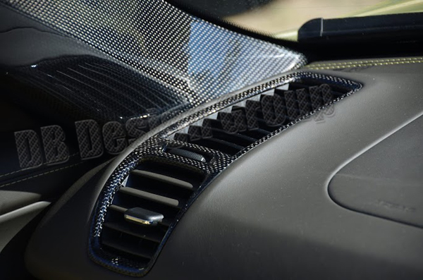  Porsche 981 carbon Seitendüsen Luftdüse Armaturenbrett Blende Verkleidung Lüftung Ausströmer