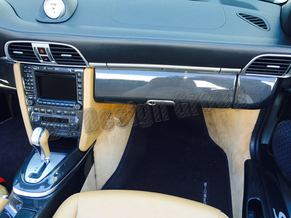  Porsche 987 carbon glove box lid dashboard trim panel