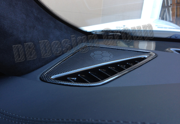  Porsche 991 carbon Lautsprecher Gitter Abdeckung Armaturenbrett Luftdüsen Verkleidung Defroster Windschutzscheibe