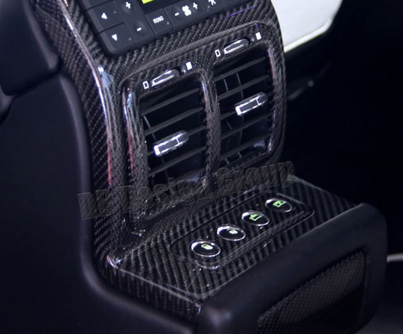  Maserati Quattroporte Carbon Luftdüse Lüftung Konsole hinten Verkleidung