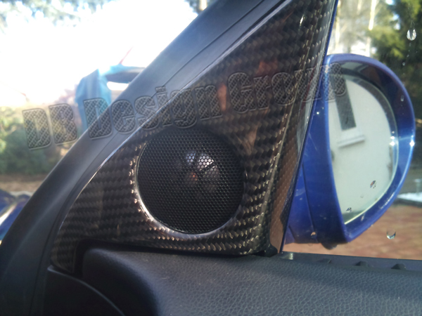  BMW 6 E63 E64 carbon loud speaker cover interior side mirror triangle trim door