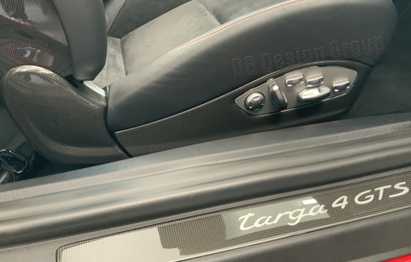  Porsche 991 Carbon Sitz Verkleidungen Sitz Schalter Umrandung Sportsitz Blende Carbonteile