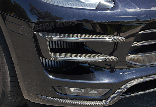 Porsche 95B Macan carbon DRL Blinker Gehäuse Lufteinlass Lamellen Frontstoßstange