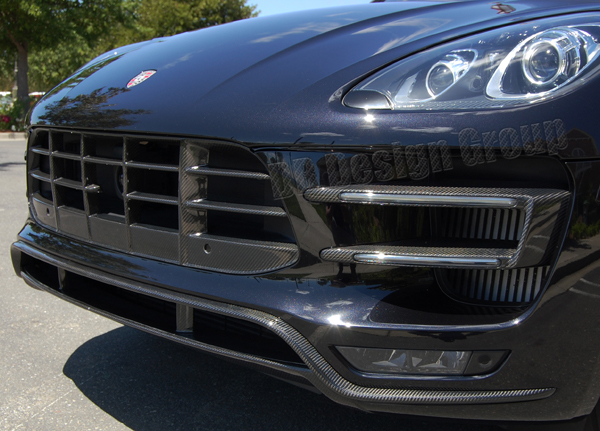 Porsche 95B Macan carbon Spoilerlippe Frontstoßstange Frontlippe Lufteinlass