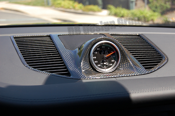 Porsche 95B Macan carbon Chrono Uhr Abdeckung Armaturenbrett Blende Verkleidung Lüftung