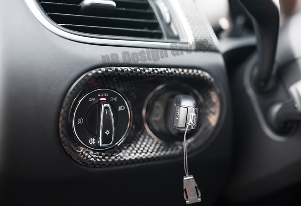 Porsche 95B Macan carbon Rosette Zündschloss Lichtschalter Verkleidung Zierteil Blende Armaturenbrett