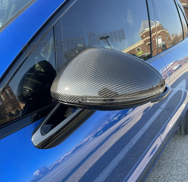 Porsche 95B Macan carbon Seitenspiegel Gehäuse Sport Design Spiegelschalen Verkleidung Spiegel Kappen Carbonteile